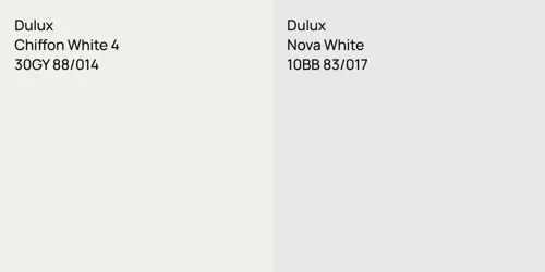 30GY 88/014 Chiffon White 4 vs 10BB 83/017 Nova White