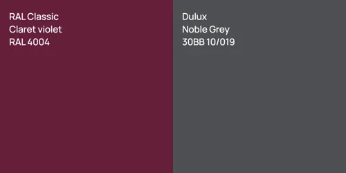 RAL 4004  Claret violet vs 30BB 10/019 Noble Grey