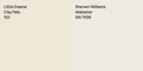 152 Clay Pale vs SW 7008 Alabaster