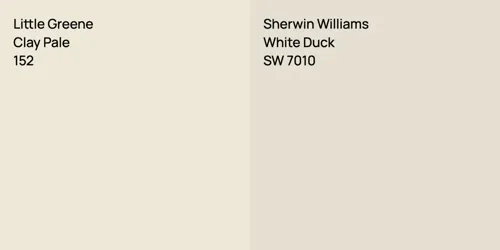 152 Clay Pale vs SW 7010 White Duck