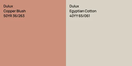 50YR 36/263 Copper Blush vs 40YY 65/061 Egyptian Cotton
