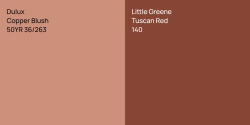 50YR 36/263 Copper Blush vs 140 Tuscan Red