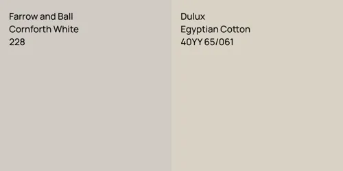 228 Cornforth White vs 40YY 65/061 Egyptian Cotton