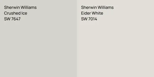 SW 7647 Crushed Ice vs SW 7014 Eider White