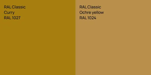 RAL 1027  Curry vs RAL 1024  Ochre yellow