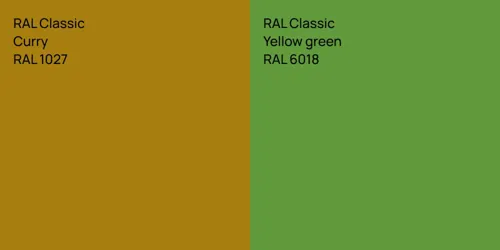 RAL 1027  Curry vs RAL 6018  Yellow green