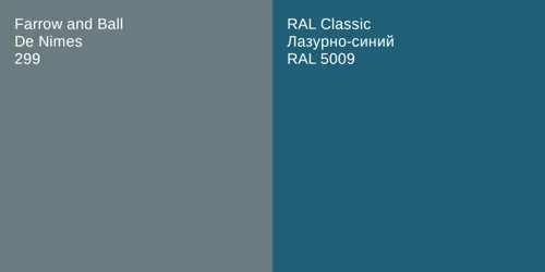299 De Nimes vs RAL 5009 Лазурно-синий