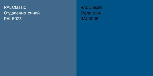 RAL 5023 Отдаленно-синий vs RAL 5005  Signal blue
