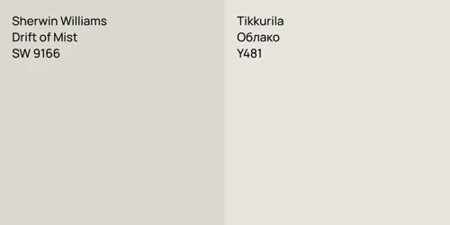 SW 9166 Drift of Mist vs Y481 Облако