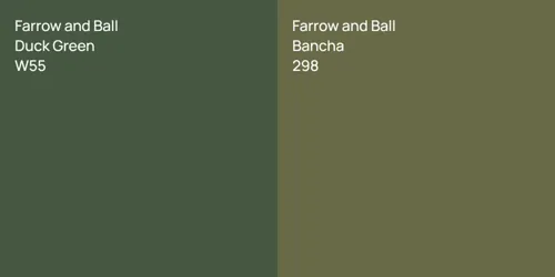 W55 Duck Green vs 298 Bancha