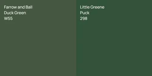 W55 Duck Green vs 298 Puck