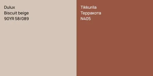 90YR 58/089 Biscuit beige vs N405 Терракота