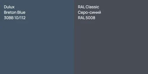 30BB 10/112 Breton Blue vs RAL 5008 Серо-синий