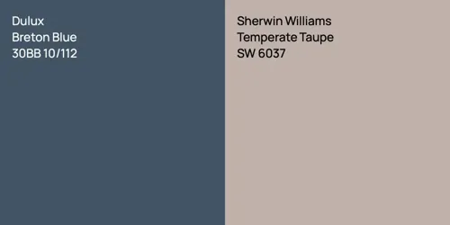 30BB 10/112 Breton Blue vs SW 6037 Temperate Taupe