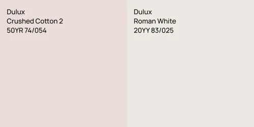50YR 74/054 Crushed Cotton 2 vs 20YY 83/025 Roman White