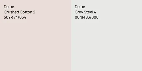 50YR 74/054 Crushed Cotton 2 vs 00NN 83/000 Grey Steel 4