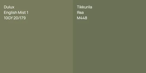 10GY 20/179 English Mist 1 vs M448 Ява