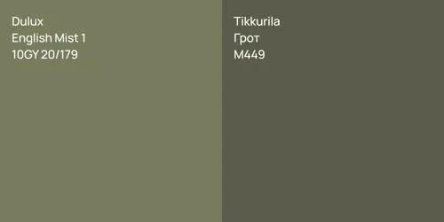 10GY 20/179 English Mist 1 vs M449 Грот
