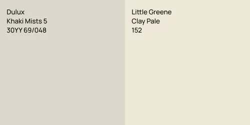 30YY 69/048 Khaki Mists 5 vs 152 Clay Pale