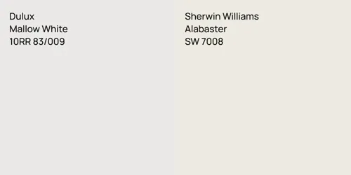 10RR 83/009 Mallow White vs SW 7008 Alabaster