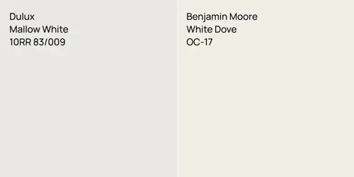 10RR 83/009 Mallow White vs OC-17 White Dove