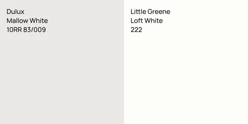 10RR 83/009 Mallow White vs 222 Loft White
