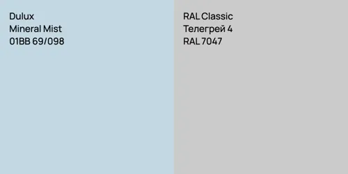 01BB 69/098 Mineral Mist vs RAL 7047 Телегрей 4