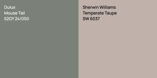 52GY 24/050 Mouse Tail vs SW 6037 Temperate Taupe