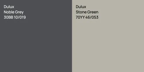 30BB 10/019 Noble Grey vs 70YY 46/053 Stone Green