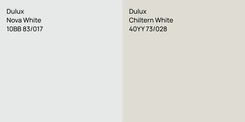 10BB 83/017 Nova White vs 40YY 73/028 Chiltern White