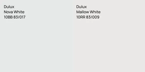 10BB 83/017 Nova White vs 10RR 83/009 Mallow White