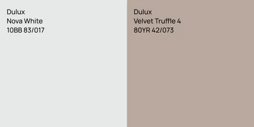 10BB 83/017 Nova White vs 80YR 42/073 Velvet Truffle 4