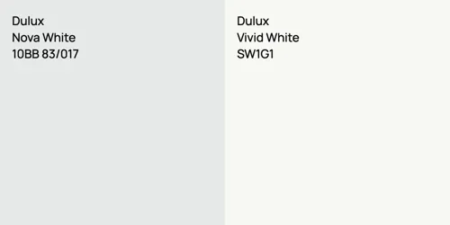 10BB 83/017 Nova White vs SW1G1 Vivid White