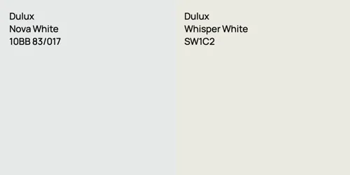 10BB 83/017 Nova White vs SW1C2 Whisper White