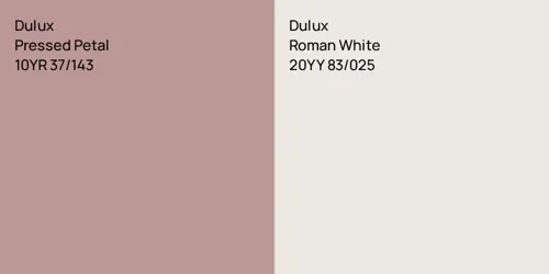 10YR 37/143 Pressed Petal vs 20YY 83/025 Roman White