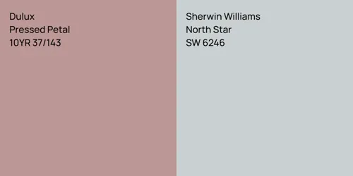 10YR 37/143 Pressed Petal vs SW 6246 North Star