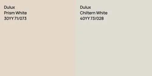 30YY 71/073 Prism White vs 40YY 73/028 Chiltern White