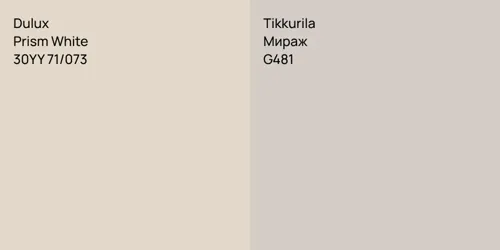 30YY 71/073 Prism White vs G481 Мираж