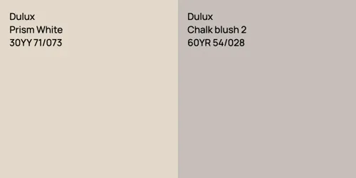 30YY 71/073 Prism White vs 60YR 54/028 Chalk blush 2