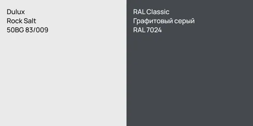 50BG 83/009 Rock Salt vs RAL 7024 Графитовый серый