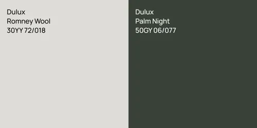 30YY 72/018 Romney Wool vs 50GY 06/077 Palm Night