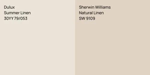 30YY 79/053 Summer Linen vs SW 9109 Natural Linen
