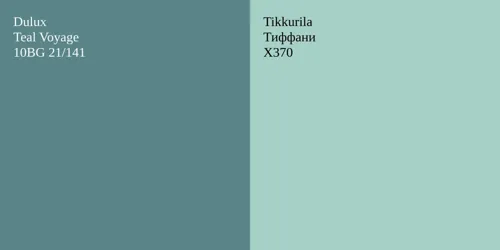 10BG 21/141 Teal Voyage vs X370 Тиффани