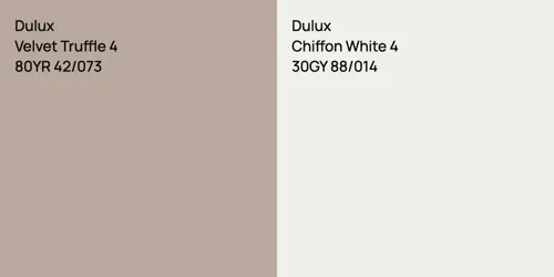 80YR 42/073 Velvet Truffle 4 vs 30GY 88/014 Chiffon White 4