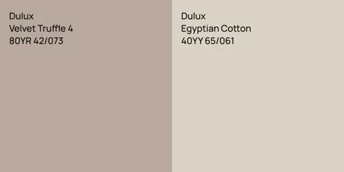 80YR 42/073 Velvet Truffle 4 vs 40YY 65/061 Egyptian Cotton