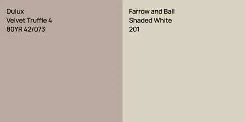 80YR 42/073 Velvet Truffle 4 vs 201 Shaded White