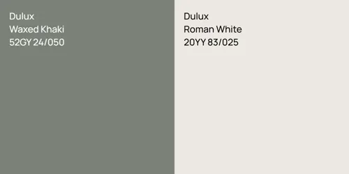 52GY 24/050 Waxed Khaki vs 20YY 83/025 Roman White