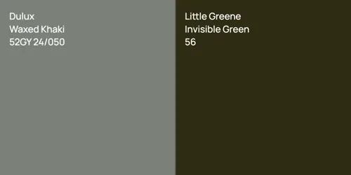 52GY 24/050 Waxed Khaki vs 56 Invisible Green
