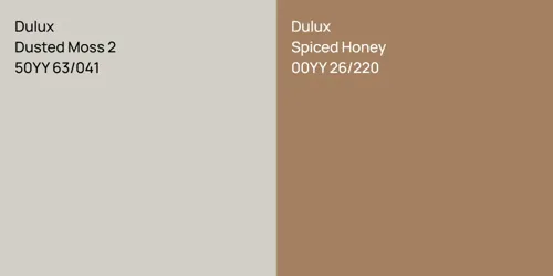 50YY 63/041 Dusted Moss 2 vs 00YY 26/220 Spiced Honey