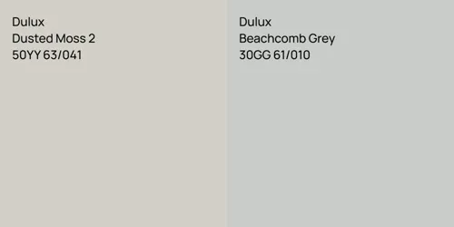 50YY 63/041 Dusted Moss 2 vs 30GG 61/010 Beachcomb Grey